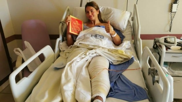 ÖHB-Teamspielerin Adriana Marksteiner verletzte sich erneut am Knie, musste operiert werden. (Bild: Rocasa Gran Canaria)