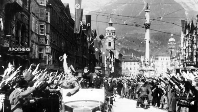 Der Einmarsch der deutschen Truppen am 12. März 1938, hier in Innsbruck. (Bild: o.Ang.)