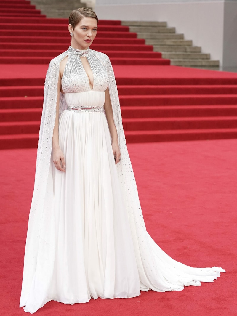 Lea Seydoux in einem Kleid von Louis Vuitton (Bild: Jonathan Brady / PA / picturedesk.com)