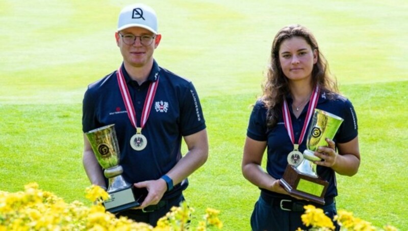 Matchplay-Staatsmeister in Velden: Fabian Lang (St)() und Johanna Ebner (Bild: GEPA pictures/ Matic Klansek)