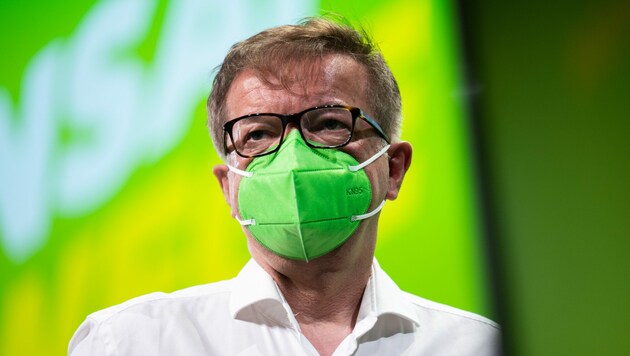 Der ehemalige Gesundheitsminister Rudolf Anschober beim Bundeskongress der Grünen im Juni in Linz (Bild: FOTOKERSCHI.AT/WERNER KERSCHBAUM)