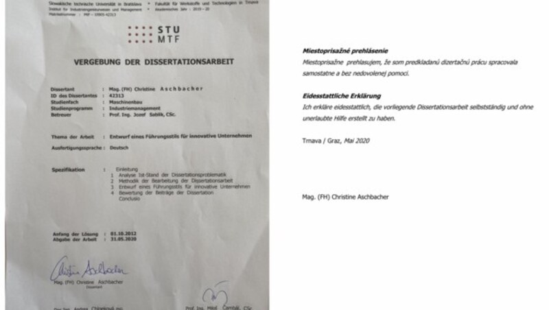 Laut Stefan Weber enthält die Dissertation von Christine Aschbacher eindeutig Plagiate. (Bild: APA)