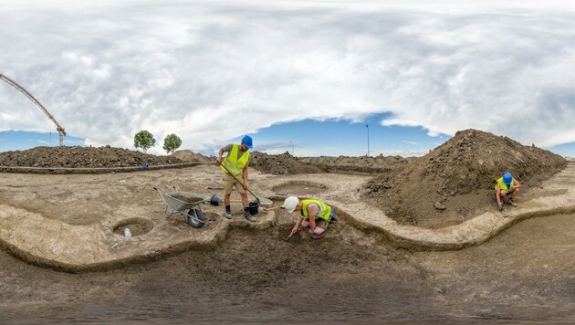 Archäologen arbeiten eng mit der ÖBB zusammen, die künftige Bahntrasse wurde untersucht. (Bild: ÖBB/Florian Frey)