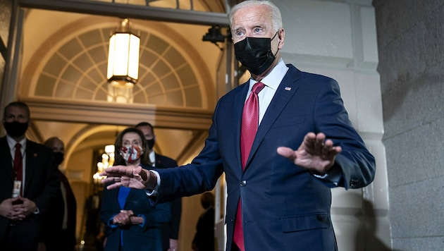 Präsident Joe Biden könnte mit seinen Plänen an den eigenen Leuten scheitern. (Bild: AP)