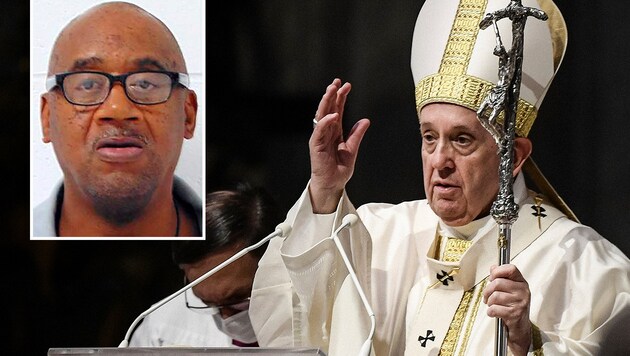 Papst Franziskus kämpft um das Leben des verurteilten Mörders Ernest Johnson (kl. Bild). (Bild: AP, krone KREATIV)