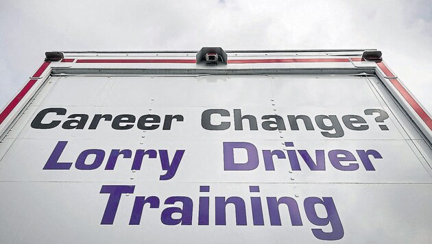 In Großbritannien werden verzweifelt Lkw-Fahrer gesucht. (Bild: AFP or licensors)