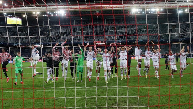 Salzburgs Spieler kamen zuletzt kaum aus dem Jubeln raus. (Bild: krugfoto/Krug Daniel sen.)