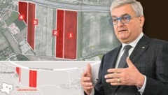 (Bild: Krone KREATIV | Fotos: SEPA-Media, NÖ-Atlas, Grundbuch, zVg Quelle: In Kooperation mit dem „Profil“)