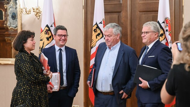 Gerstorfer, Lindner, Kalliauer und Luger sondierten mit ÖVP (Bild: Wenzel Markus)