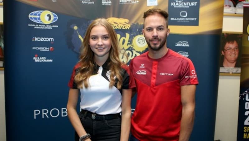 Local Hero Albin Ouschan mit Kärntens Talent Anna Riegler (17) (Bild: Kuess)