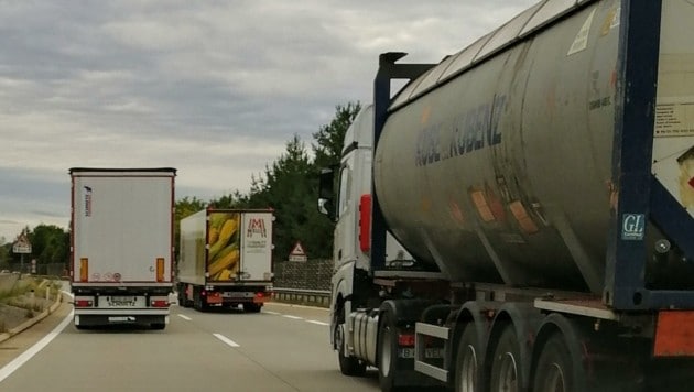 Im Durchschnitt nahm der Schwerverkehr auf den Kärntner Autobahnen um 16,5 Prozent zu (Bild: Kimeswenger Fritz)