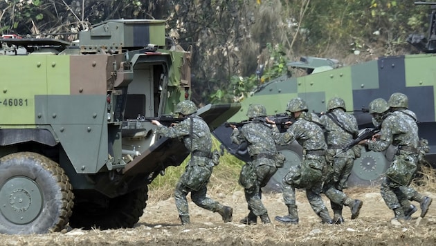 Spezialkräfte aus Taiwan bei einer jährlichen Übung in Taichung (Bild: AFP)