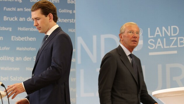 Landeshauptmann Wilfried Haslauer stellt sich weiter hinter Noch-Kanzler Sebastian Kurz (Bild: Tröster Andreas)