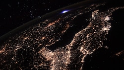 Europa bei Nacht, von der Weltraumstation ISS aus gesehen. (Bild: ESA/NASA–T. Pesquet)