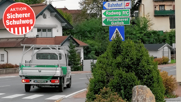 Die Hecke beeinträchtigt die Sicht. (Bild: zVg)