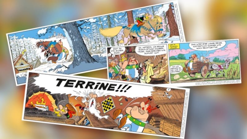 (Bild: Asterix®-Obelix®-Idefix® / © 2021 Les Éditions Albert René / Goscinny – Uderzo, Krone KREATIV)