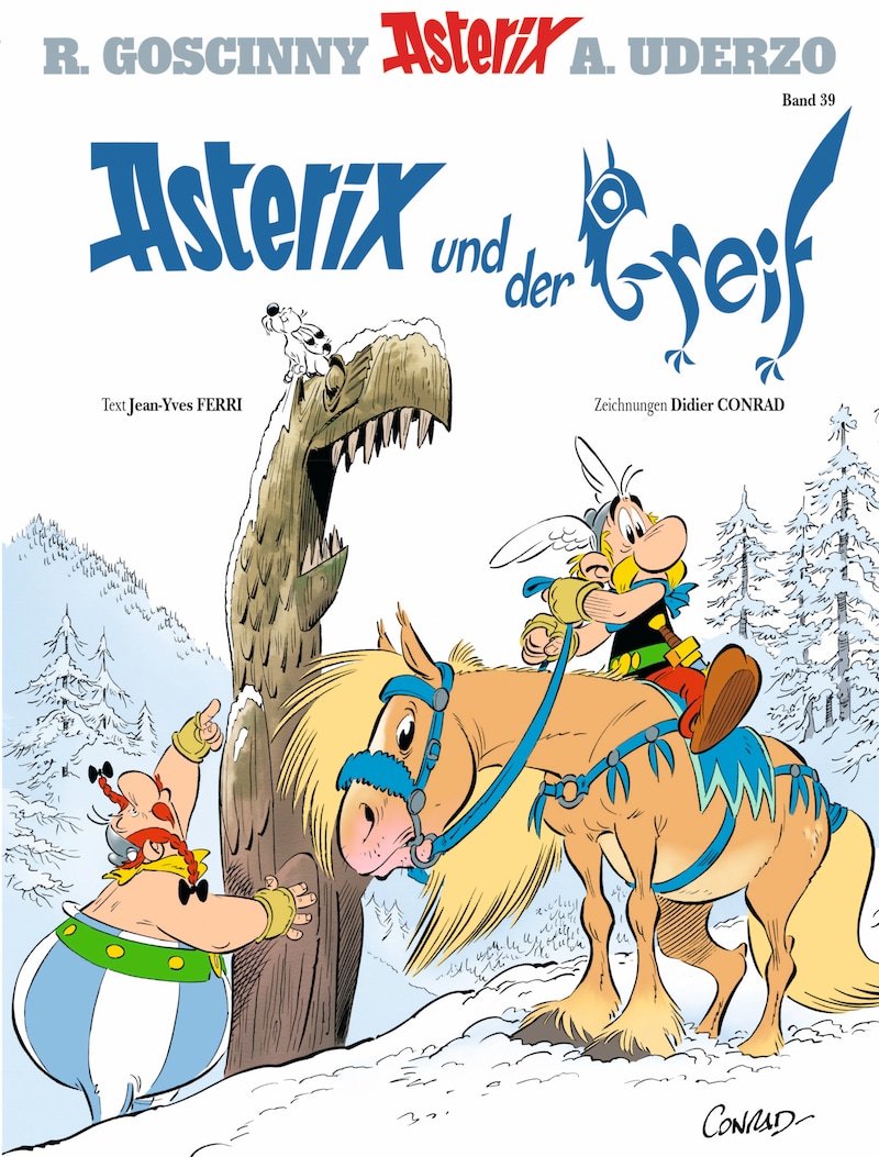 Das 39. Asterix-Album verspricht, wie das Cover deutlich macht, ein winterliches Abenteuer im Schnee. (Bild: Asterix®-Obelix®-Idefix® / © 2021 Les Éditions Albert René / Goscinny – Uderzo)