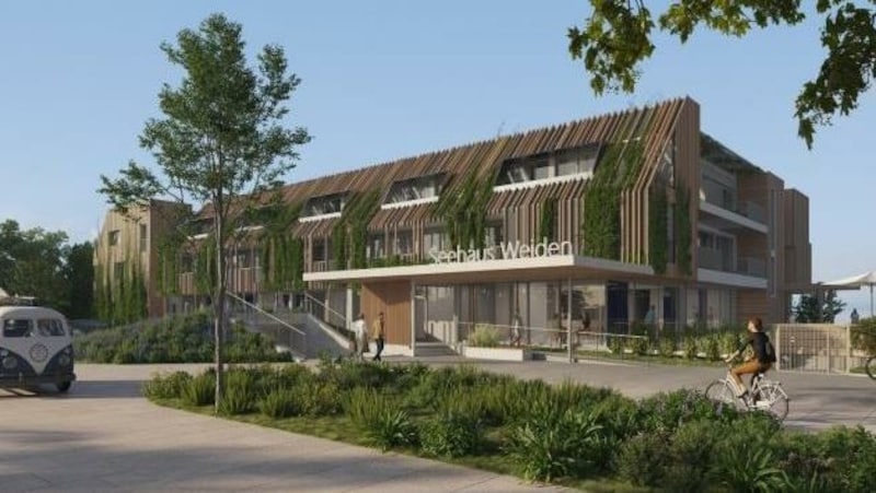 So soll das Seehaus Weiden ab Ostern 2023 für seine Gäste zur Verfügung stehen. (Bild: SEE.HAUS Weiden GmbH)