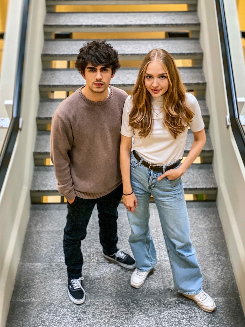 Ambra Schuster und Idan Hanin sind die beiden neuen TikTok-Hosts der „ZiB“. (Bild: ORF)