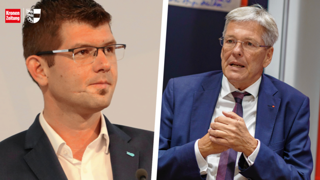 ÖVP-Landeschef Martin Gruber und LH Peter Kaiser (SP) sind sich uneins (Bild: ZvG)