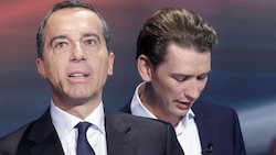 Politische Intimfeinde: Christian Kern und Sebastian Kurz (Bild: APA/GEORG HOCHMUTH)