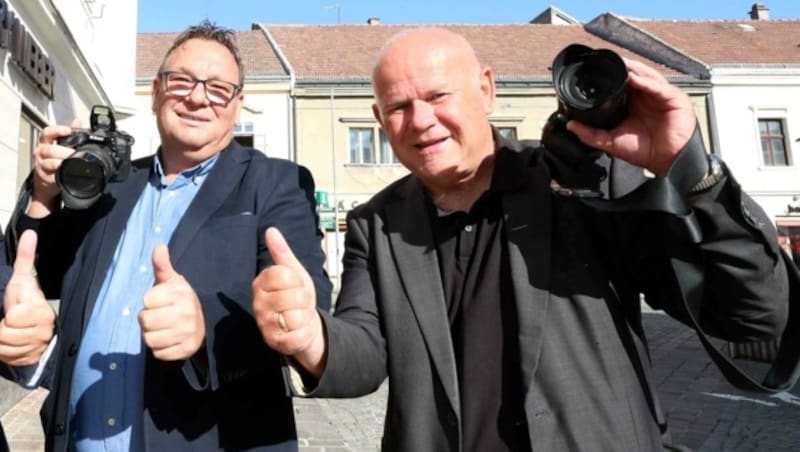 Die „Krone Burgenland“-Fotografen: Patrick Huber, Christian Schulter, Reinhard Judt. (Bild: Judt Reinhard)