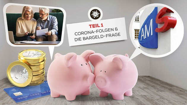 Corona veränderte das Geldleben der Oberösterreicher. (Bild: stock.adobe.com, Krone KREATIV)