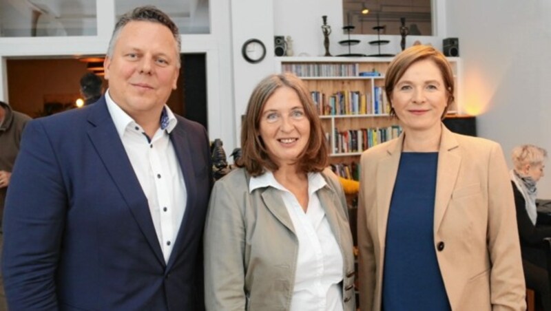 Michael Ehmann, Elke Kahr, Judith Schwentner (Bild: Christian Jauschowetz)