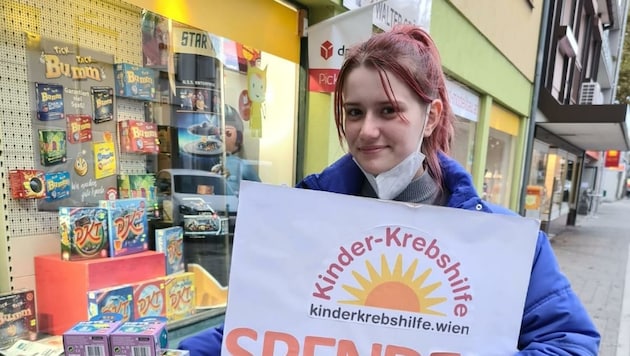 Schüler sammeln für den guten Zweck. Die Spenden kommen der Kinderkrebshilfe Wien-NÖ-Burgenland zugute. (Bild: Kinder-Krebshilfe WIEN-NÖ-BGLD)