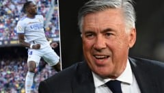 David Alaba (li.) und Carlo Ancelotti (Bild: APA/AFP/GABRIEL BOUYS, APA/Josep LAGO)