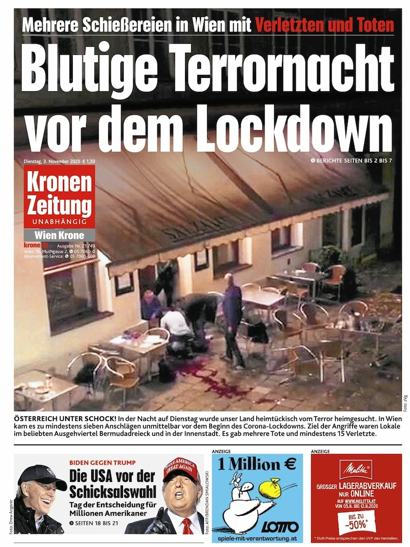 Ausgewählte Titelseiten der „Krone“ vor zirka einem Jahr (Bild: Kronen Zeitung)