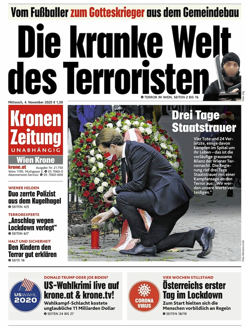 Ausgewählte Titelseiten der „Krone“ vor zirka einem Jahr (Bild: Kronen Zeitung)