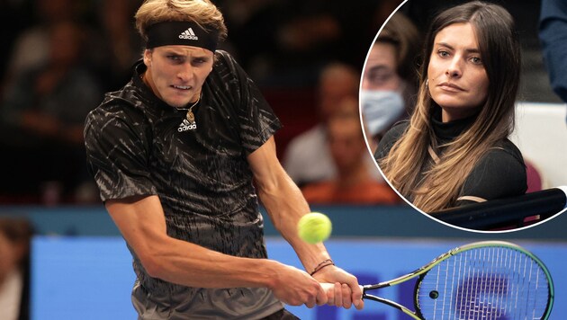 Alexander Zverev (li.) und Sophia Thomalla (Bild: GEPA, APA/EXPA/FLORIAN SCHROETTER)