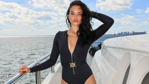 Shanina Shaik war beim Shooting für den 007-Badeanzug dabei. (Bild: www.photopress.at)
