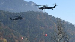 Die gesamte einsatzbereite „Black Hawk“-Flotte auf einem Bild (Bild: P. Huber)