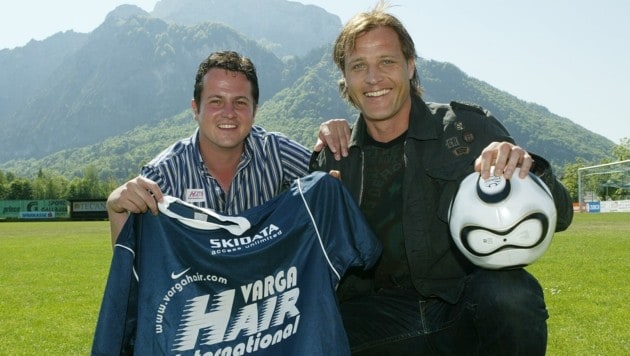2007: Manager Haas stellte Pfeifenberger als Grödig-Coach vor. (Bild: JOACHIM MAISLINGER)