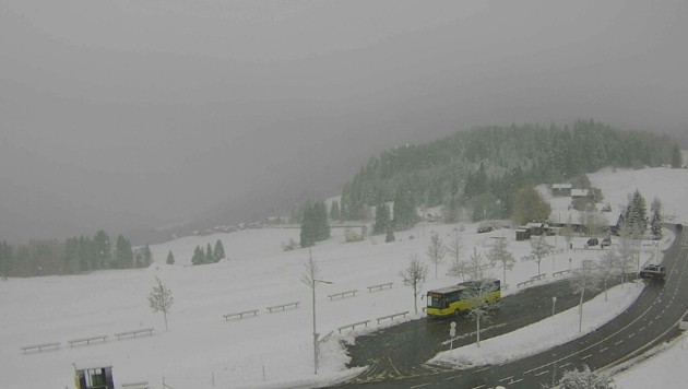 Am Bödele klopfte der Winter kräftig an. (Bild: https://www.bergfex.at/boedele/webcams/c1070/)