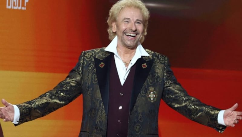 Zehn Jahre nach seinem Abschied von „Wetten dass..?“ lud Entertainer Thomas Gottschalk noch einmal zur großen Show - mit allem Drum und Dran. (Bild: Daniel Karmann / dpa / picturedesk.com)