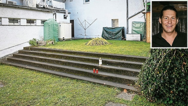 Werner „Molly“ M. (51) wurde Sonntagvormittag tot auf dieser Treppe gefunden (Bild: Alexander Schwarzl, Markus Wenzel)