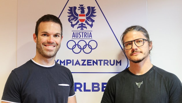 Martin Rinderer (li.) und Marc Sohm haben die Studie am Olympiazentrum initiiert. (Bild: Olympiazentrum Vorarlberg)