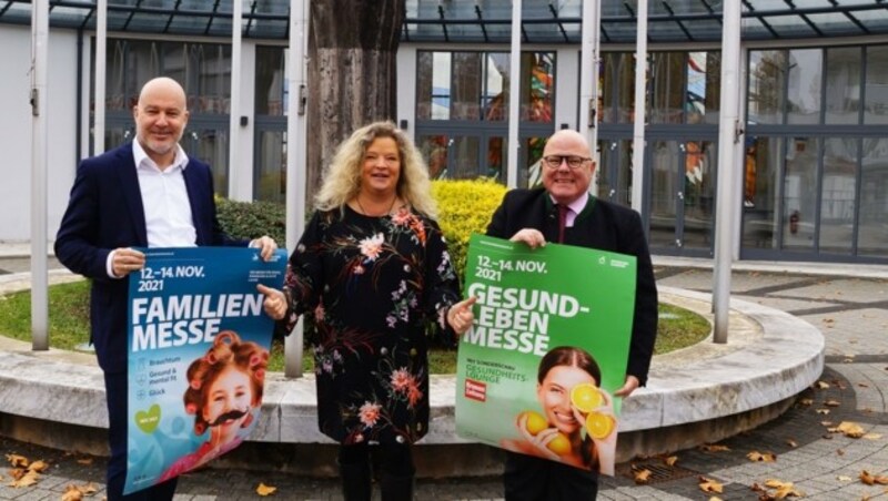 Bernhard Erler, Anja Glüsing und Igor Pucker freuen sich auf die facettenreiche Messe! (Bild: Kärntner Messen)