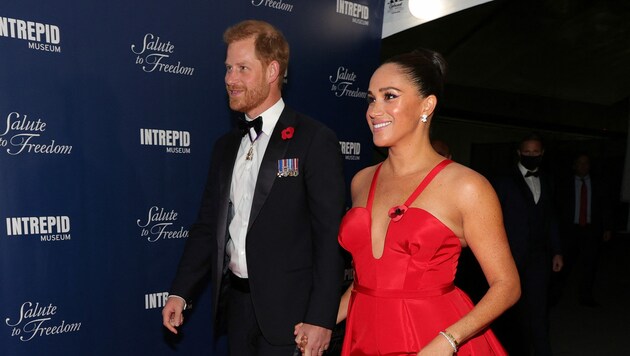 Harry und Meghan bei der Salute To Freedom Gala in New York (Bild: APA/Dia Dipasupil/Getty Images/AFP)