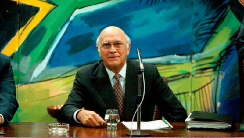 Frederik Willem de Klerk im Jahr 1997 (Bild: AP)