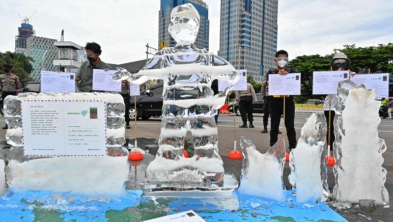 Nur eine von vielen Klimaprotestaktionen in Glasgow. (Bild: ADEK BERRY / AFP)