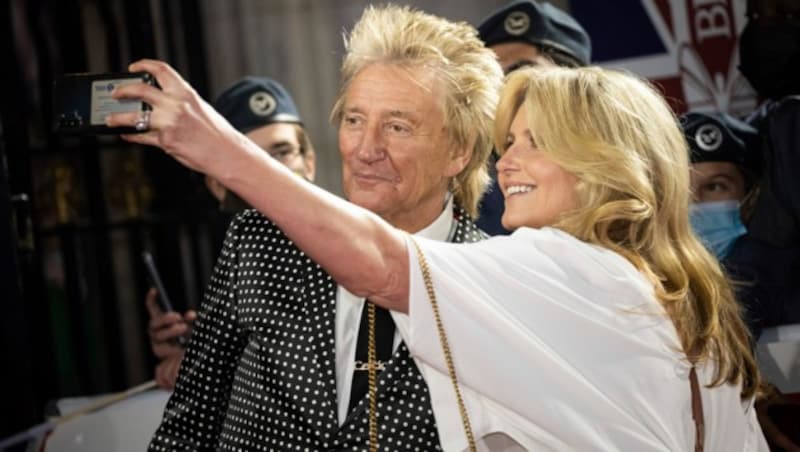 Rod Stewart und seine Frau Penny Lancaster (Bild: Vianney Le Caer / AP / picturedesk.com)