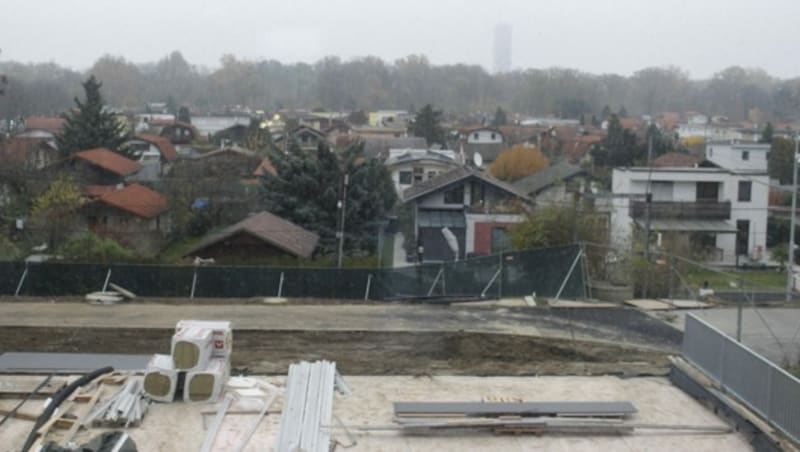 Aus dem Büro des Reaktormanagers hat meinen einen schönen Ausblick auf die Schrebergärten des Vereins Wasserwiese. (Bild: Miriam Krammer)