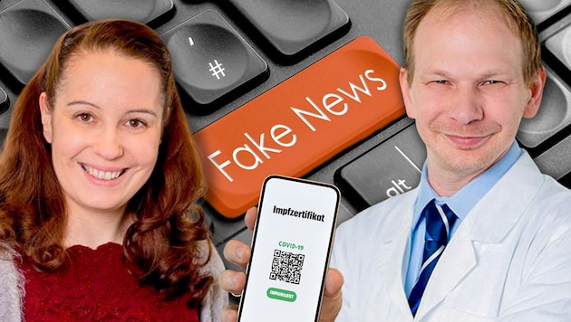 Die Virologin Dr. Monika Redlberger-Fritz und der klinische Pharmakologe Dr. Markus Zeitlinger stehen Ihnen als Experten zur Verfügung! (Bild: Krone KREATIV, MedUni Wien, stock.adobe.com)