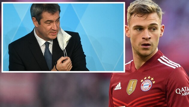 Markus Söder (li.), Joshua Kimmich (Bild: APA/AFP/Christof STACHE)