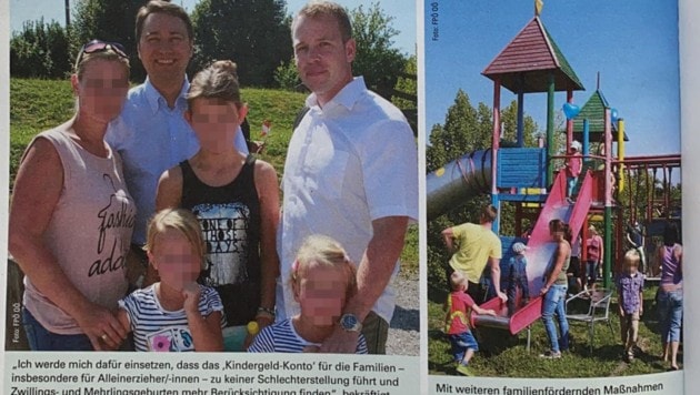 LH-Stellvertreter Manfred Haimbuchner (l.) posiert mit Stefan Magnet (r.) in der Landesillustrierten „Unser Oberösterreich“. (Bild: FPÖ OÖ)