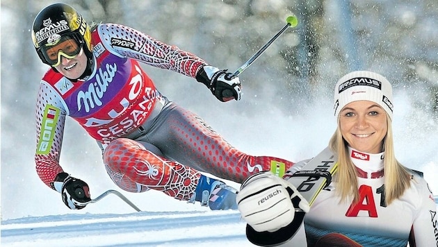 „Speedqueen“ Renate Götschl (li.) holte allein in Lake Louise 13 Podestplätze! Die Vorarlbergerin Ariane Rädler wartet noch auf ihre erste Top-3-Platzierung. Dennoch haben die beiden eines gemeinsam. (Bild: Reuters/Max Ross, GEPA Pictures)